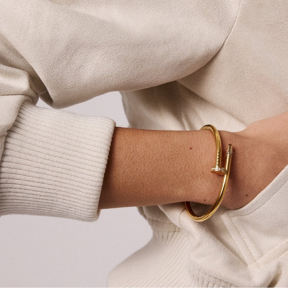 NWTs Nailed It Stainless Steel Gold Bracelet